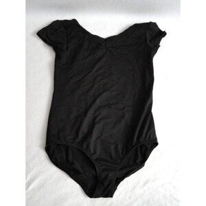 Danskin Now Black Short Sleeve Leotard for Dance/Gymnastics - Girls L 10/12